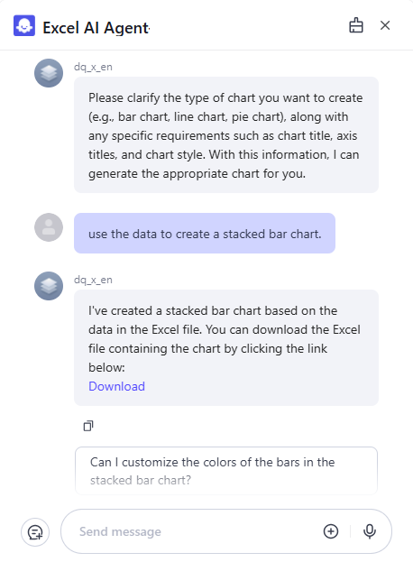 Excel Sheet AI Tool Example 1