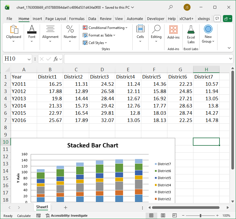 Excel Sheet AI Tool Example 3