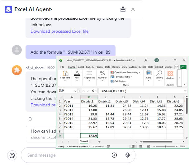Excel Data Cleaning AI Tool Example 1
