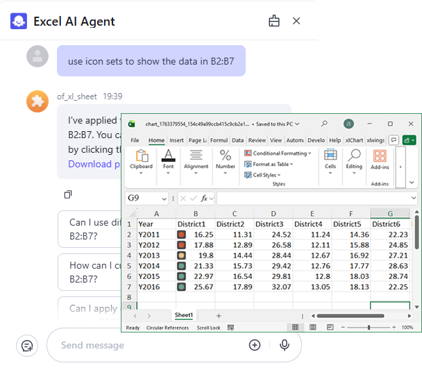 Excel Data Cleaning AI Tool Example 3
